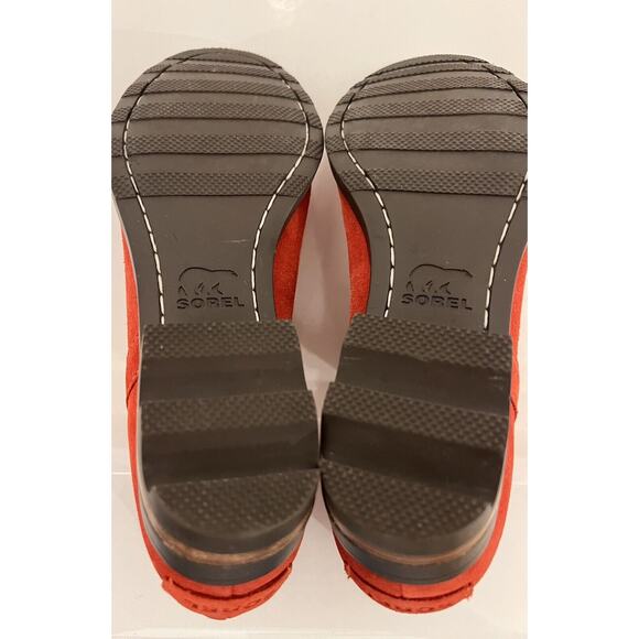 Sorel Boots Womens Size 9.5 Suede Red Lolla Cut Out Bootie 9.5 Waterproof NEW - Picture 8 of 9